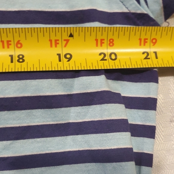 Peter Millar Blue Striped Polo Shirt Size M - Picture 8 of 11